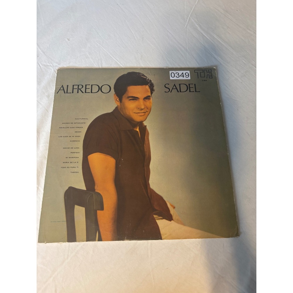 Alfredo Sadel Nocturnal Vinyl LP 12" Black Good 1977 Top Hits Latin Bolero